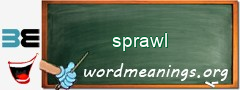 WordMeaning blackboard for sprawl